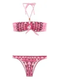 Pin Up Stars bandeau-style studded bikini - Pink