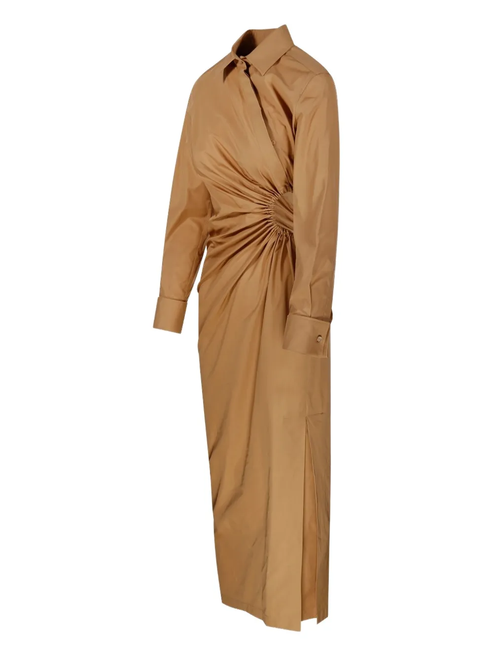 Max Mara Dress Woman Leather In Brown