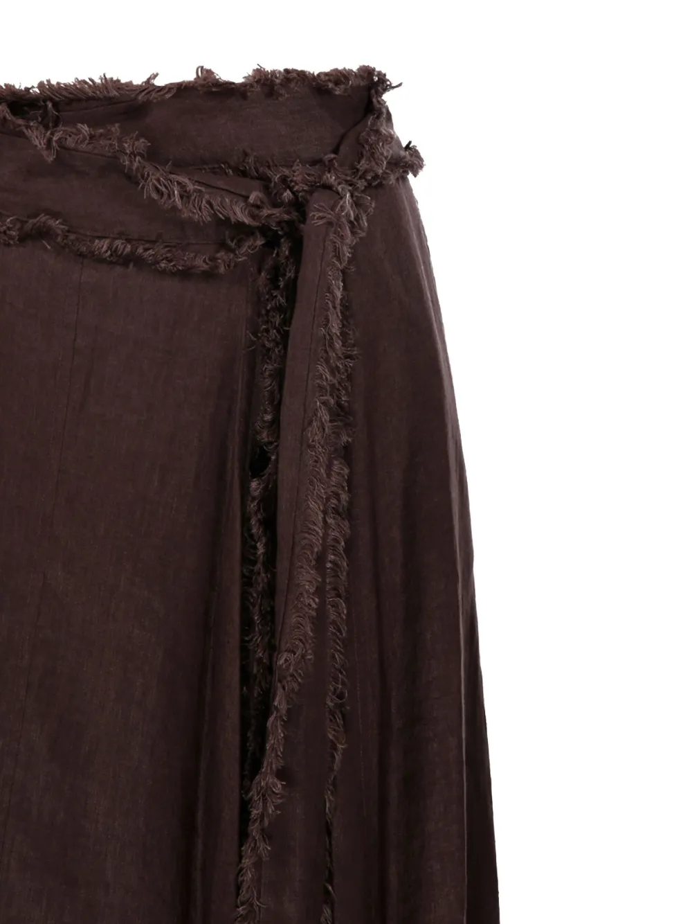 P.A.R.O.S.H. Linnen asymmetrische rok Bruin