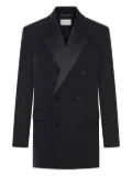 Saint Laurent double-breasted peak lapel blazer - Black