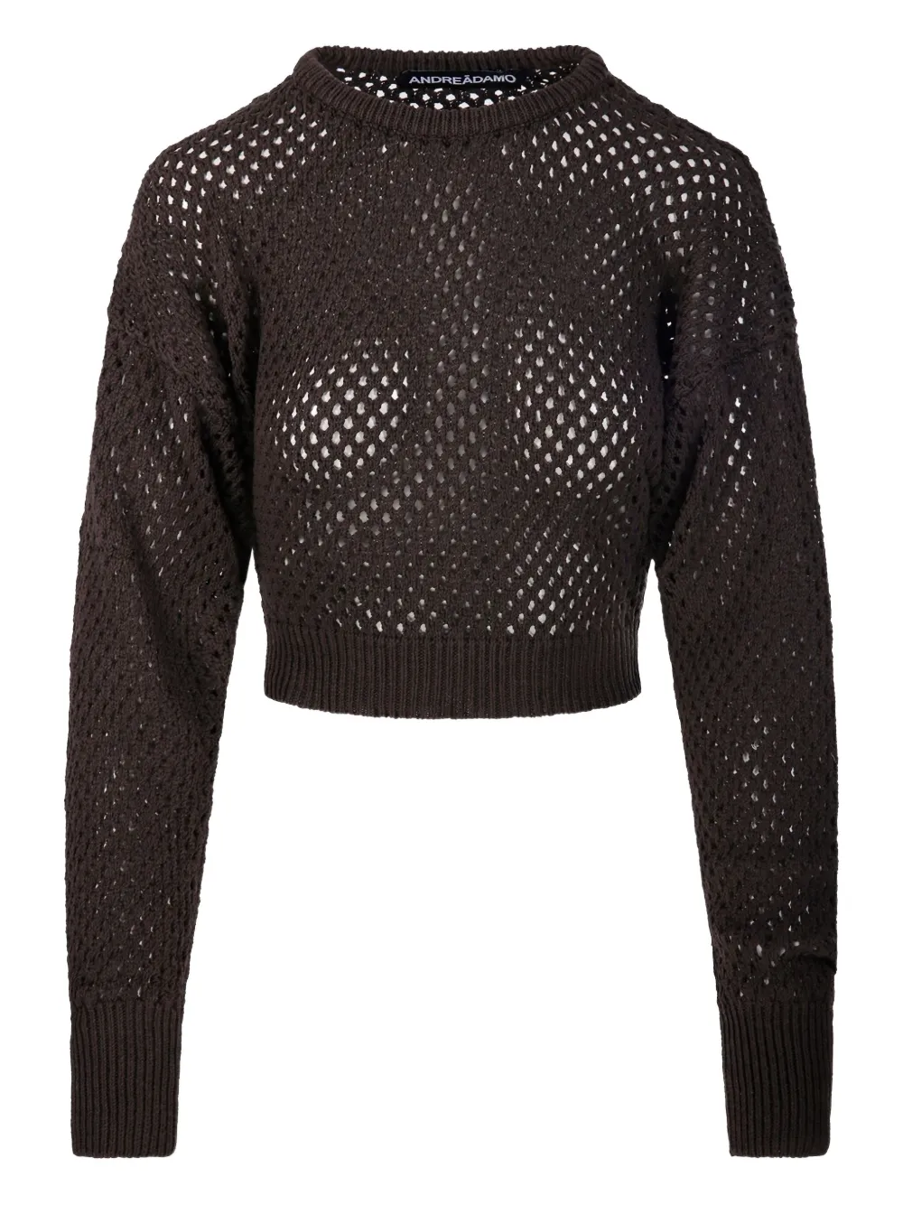 ANDREĀDAMO crochet-knit sweater | Brown | Image 1