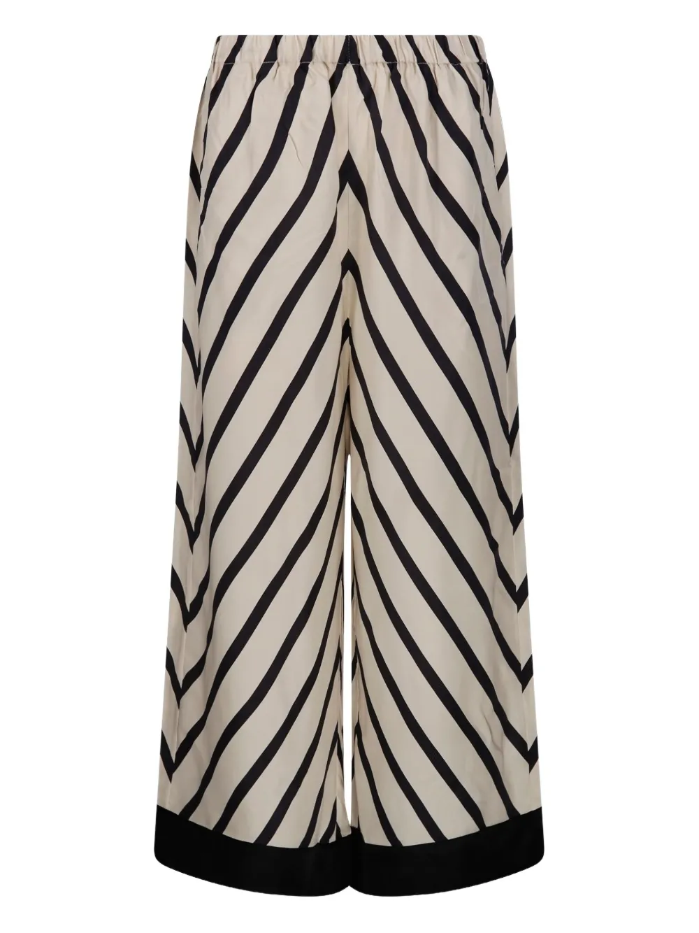 Shop By Malene Birger Striped Wide-leg Trousers In Neutrals