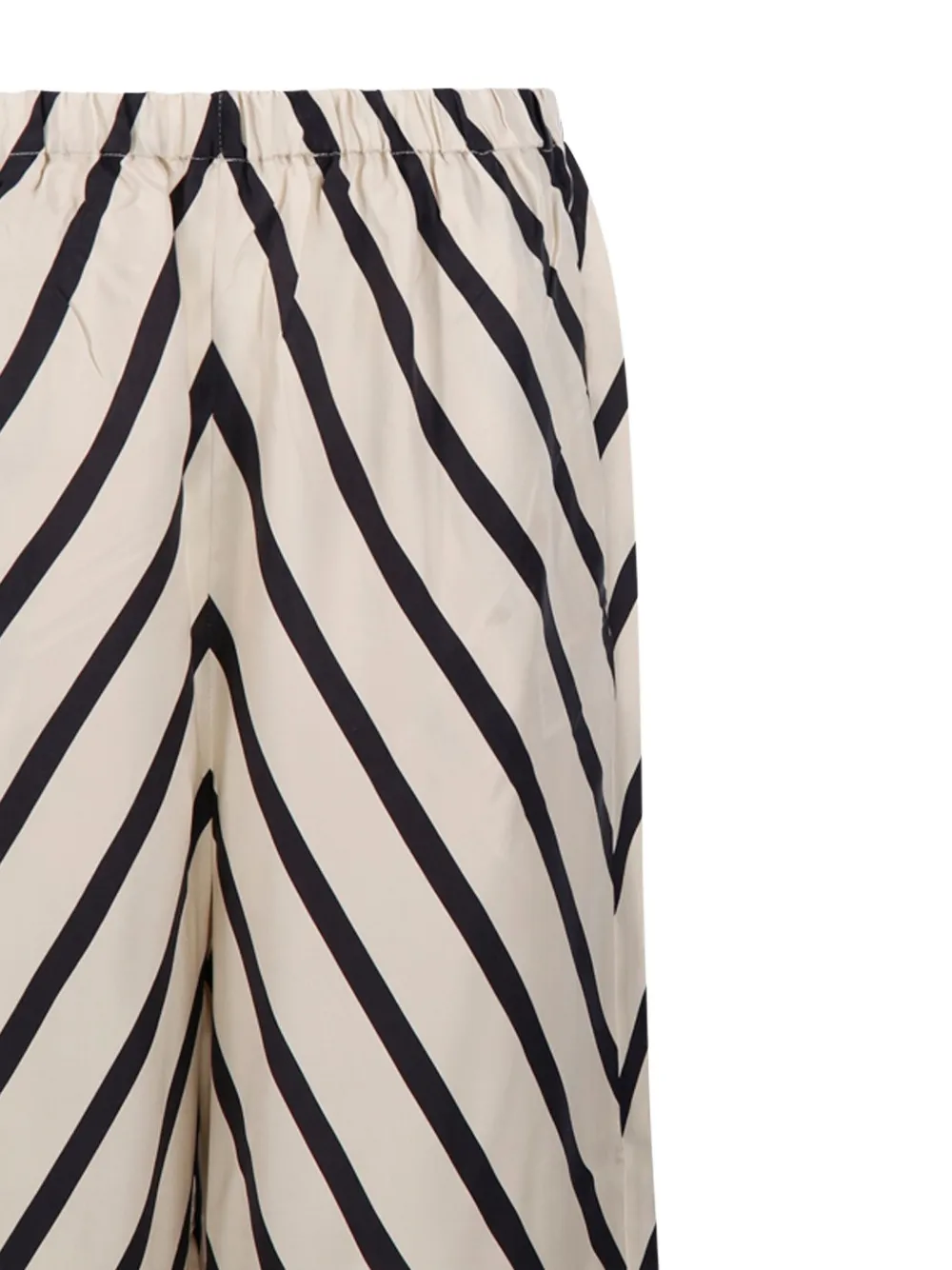Shop By Malene Birger Striped Wide-leg Trousers In Neutrals