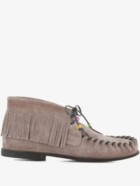 Alexander Hotto bottines d'inspirations mocassins à détails de franges