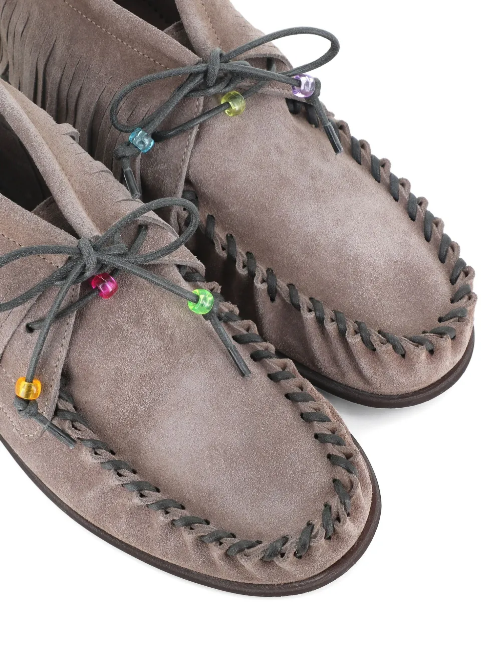 Alexander Hotto fringe-detail moccasin boots Neutrals
