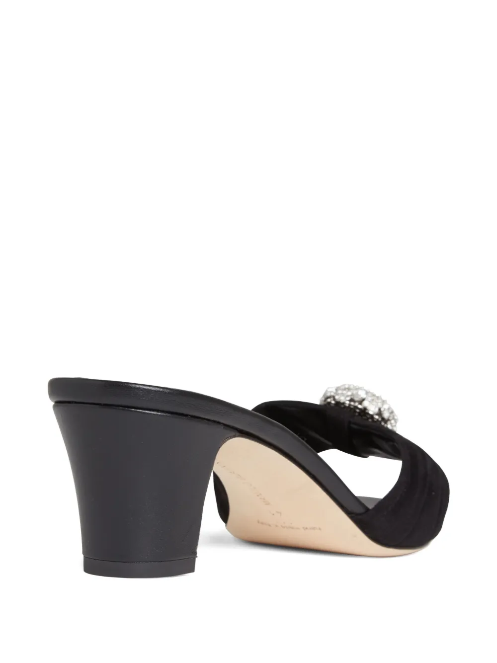 Manolo Blahnik 50mm Ansaklo pleated-detail mules Black