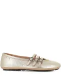 Alexander Hotto metallic leather ballet flats - Gold