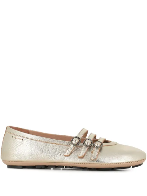 Alexander Hotto flats con efecto metalizado