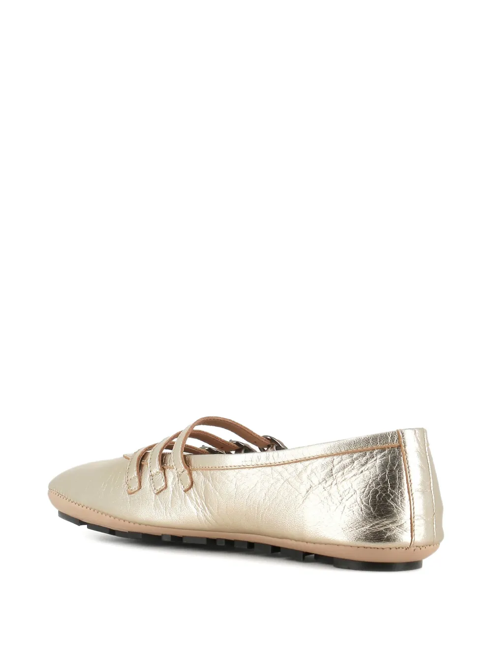 Alexander Hotto metallic leather ballet flats - Goud