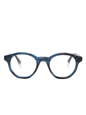 Off-White Eyewear スクエアメガネフレーム | ブルー | FARFETCH JP