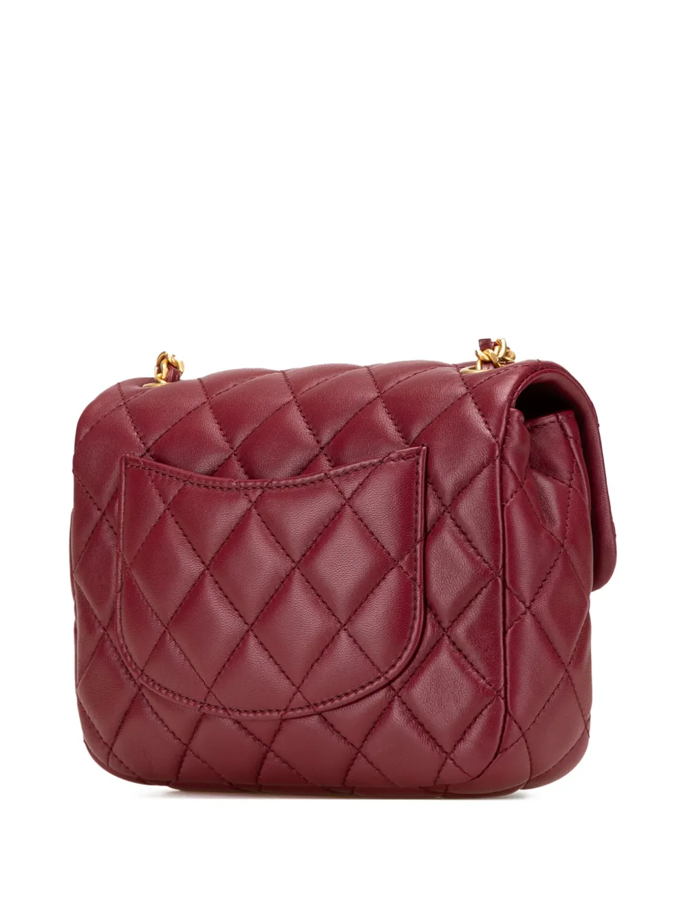 CHANEL Pre-Owned 2021-2024 Mini Square Lambskin Coco Heart Chain Flap crossbody bag | Pre-Owned | Image 2