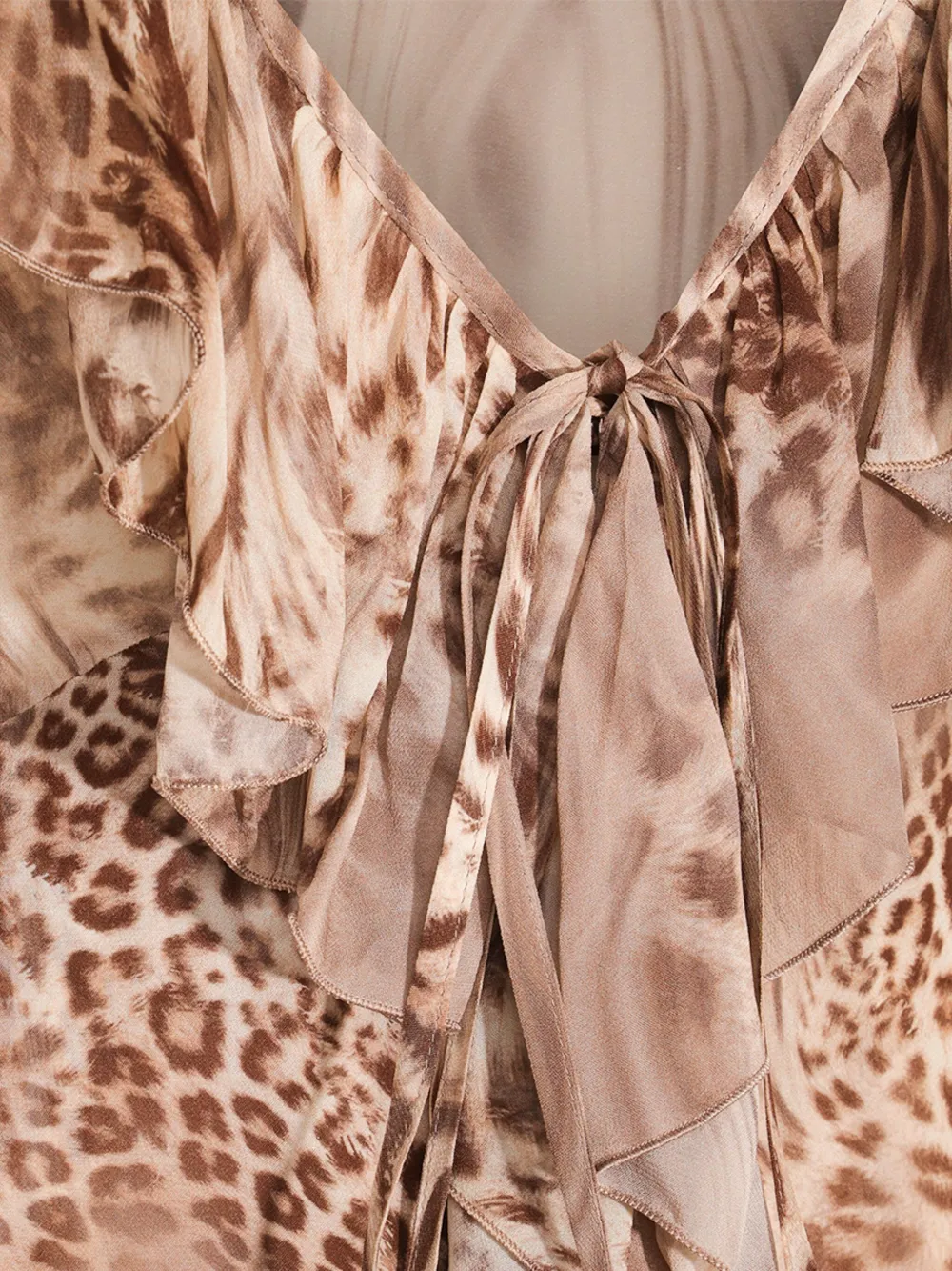 Blumarine Jurk met luipaardprint Beige