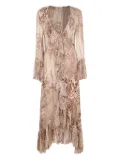Blumarine Leopard-print fluid dress - Neutrals