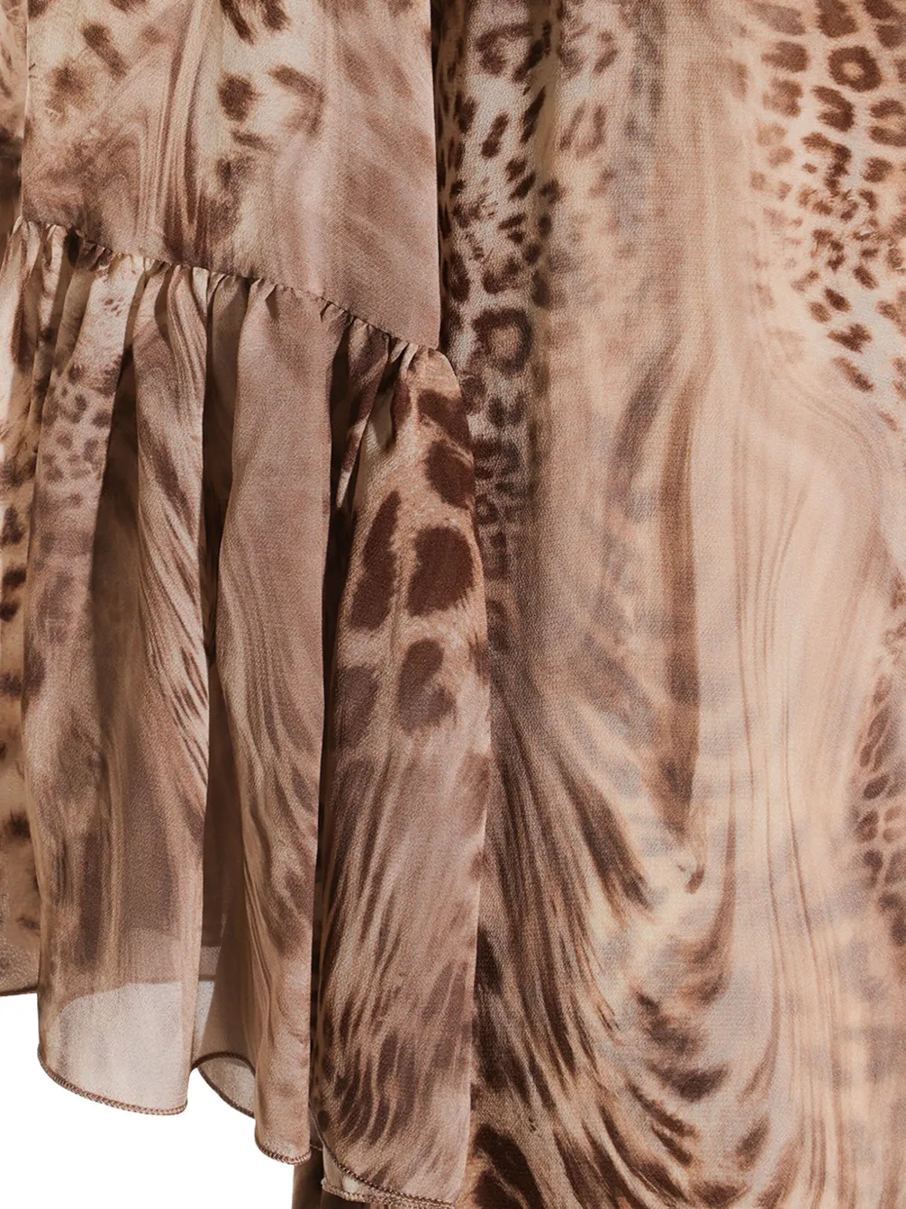 Blumarine Jurk met luipaardprint Beige