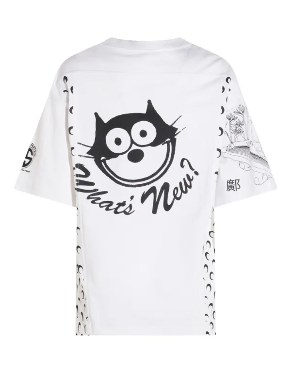 ◆Marine Serre◆MSグラフィックT Sn42Tシャツ Marine Serre グラフィック Tシャツ | ホワイト | FARFETCH JP