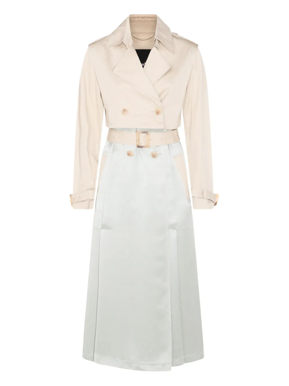 Add gabardina con doble botonadura | blanco | Image 1