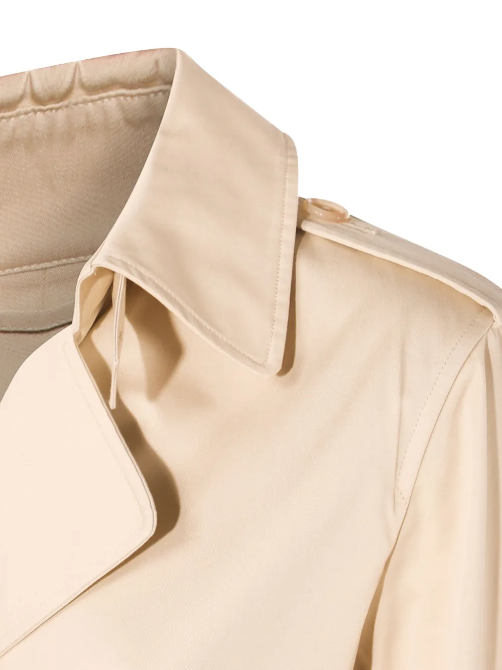 Shop Add Double-breasted Trench Coat In White