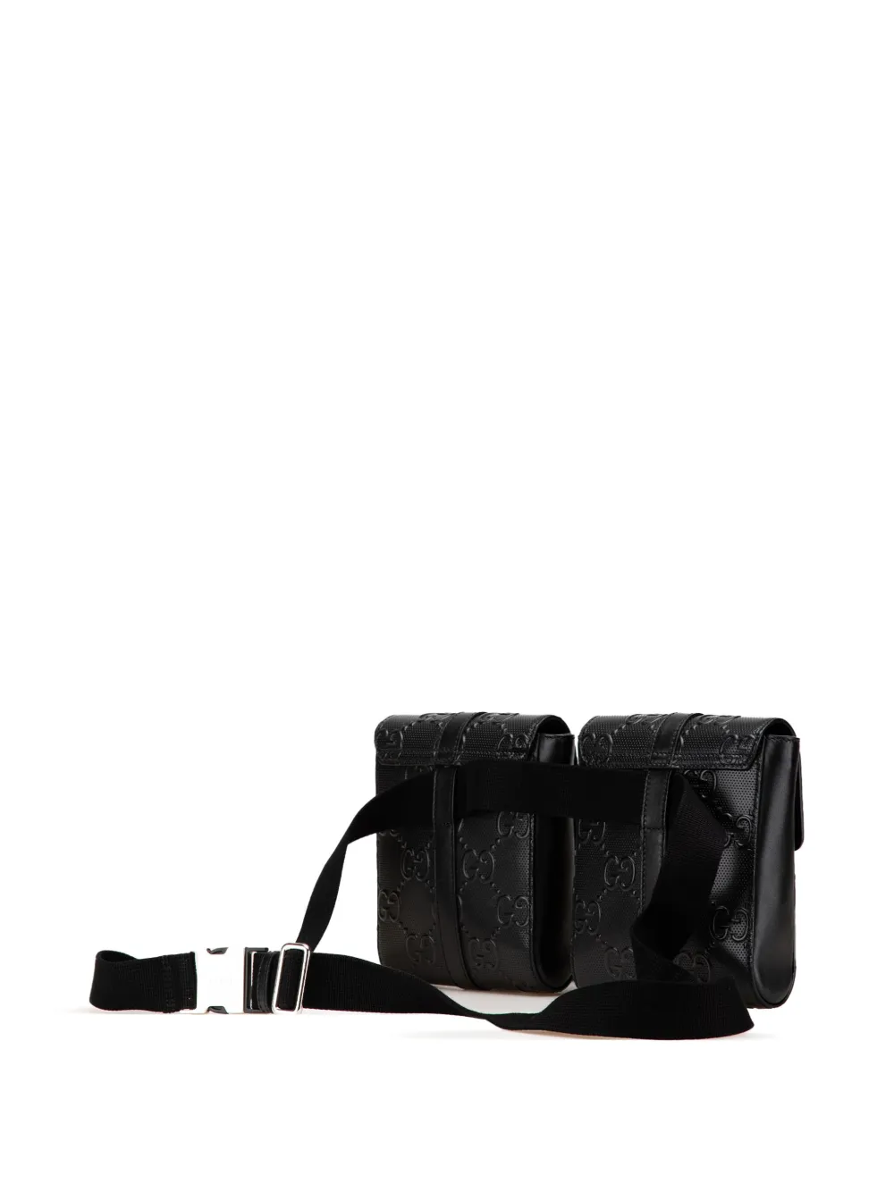 Gucci Pre-Owned 2016-present GG Embossed Perforated Double belt bag | Pre-Owned | Image 2