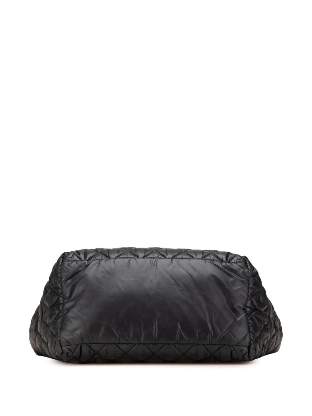 Pre-owned Chanel 2013-2014 Small Quilted Nylon Coco Cocoon Tote Bag In Black