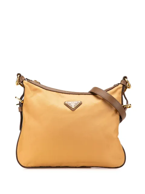 Prada Pre-Owned bolsa crossbody Saffiano Trimmed Tessuto Zip Top 2013-2024