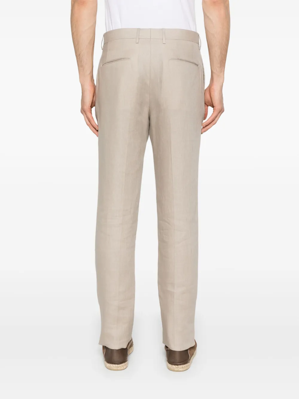 Tagliatore Linnen broek Beige