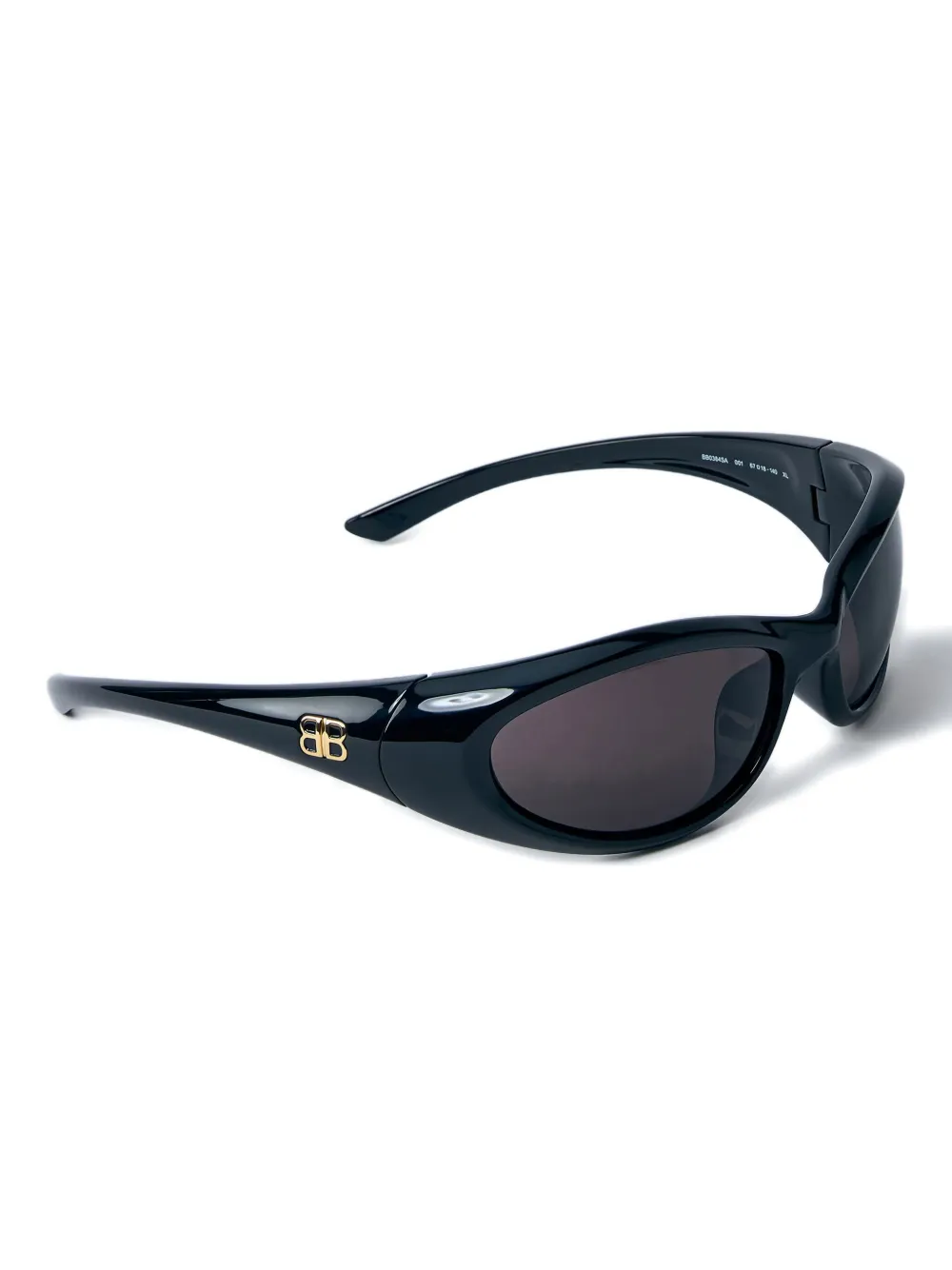 Balenciaga Eyewear Zonnebril met rond montuur Zwart