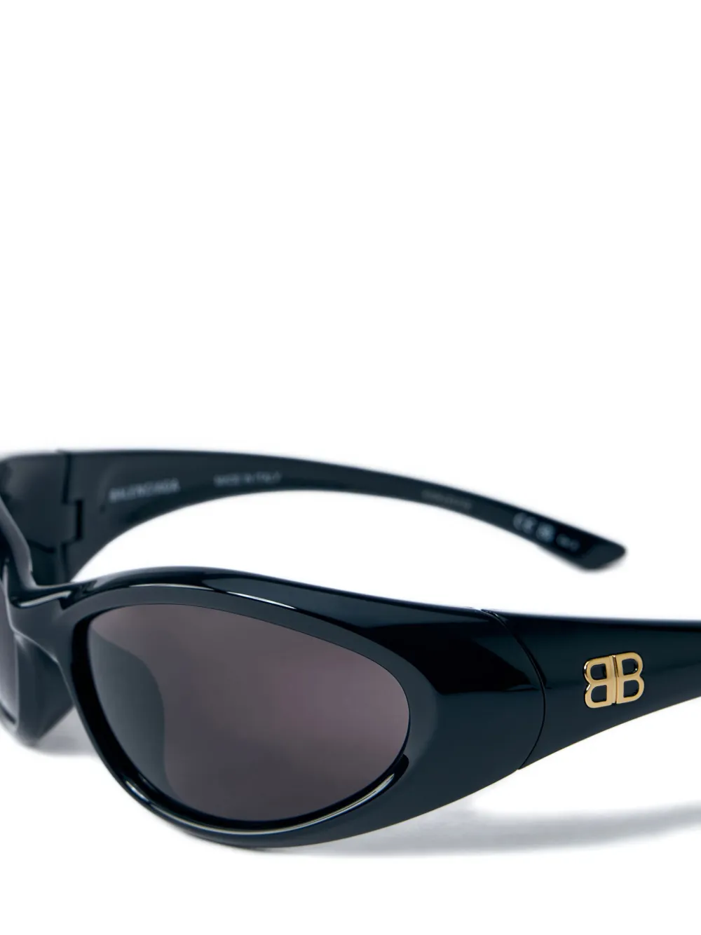 Balenciaga Eyewear Zonnebril met rond montuur Zwart