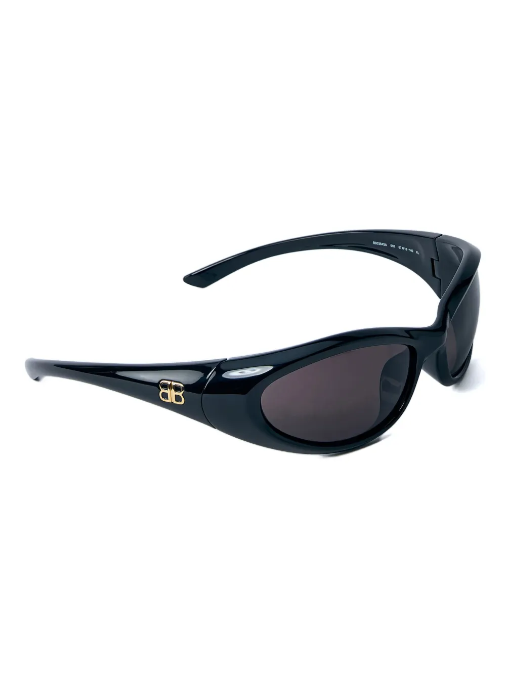 balenciagaeyewear Balenciaga Eyewear Zonnebril met rond montuur - Zwart