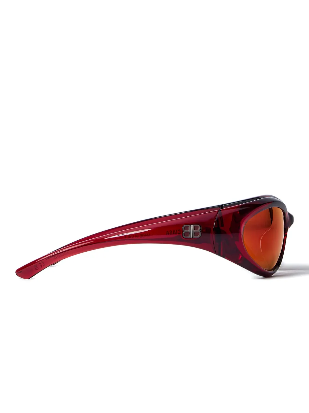 Balenciaga Eyewear Zonnebril met rond montuur Rood