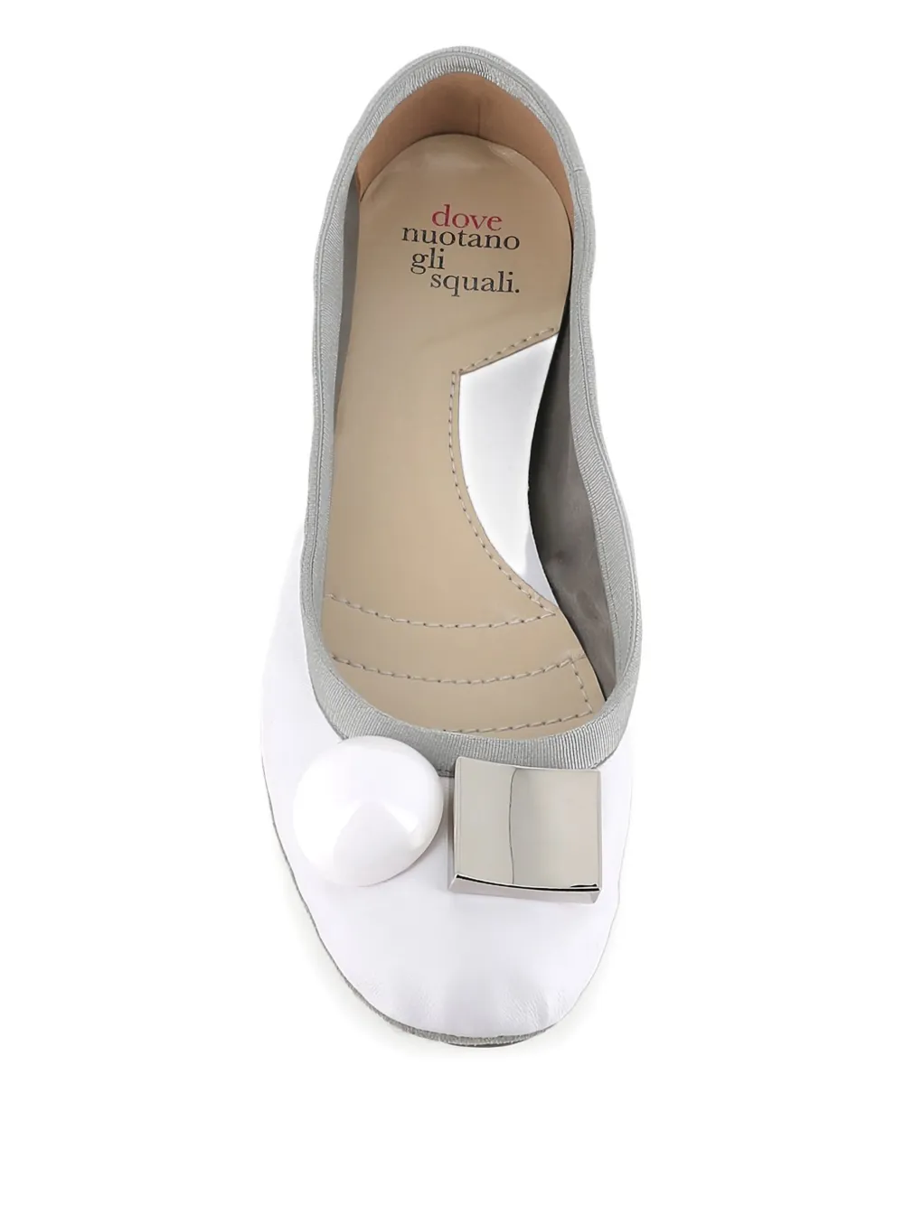 Dove Nuotano Gli Squali Becky ballerina shoes White