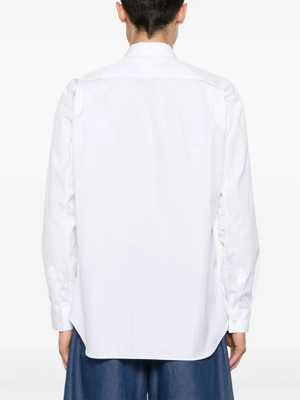 Comme Des Garçons Shirt Overhemd met gestreept detail Wit