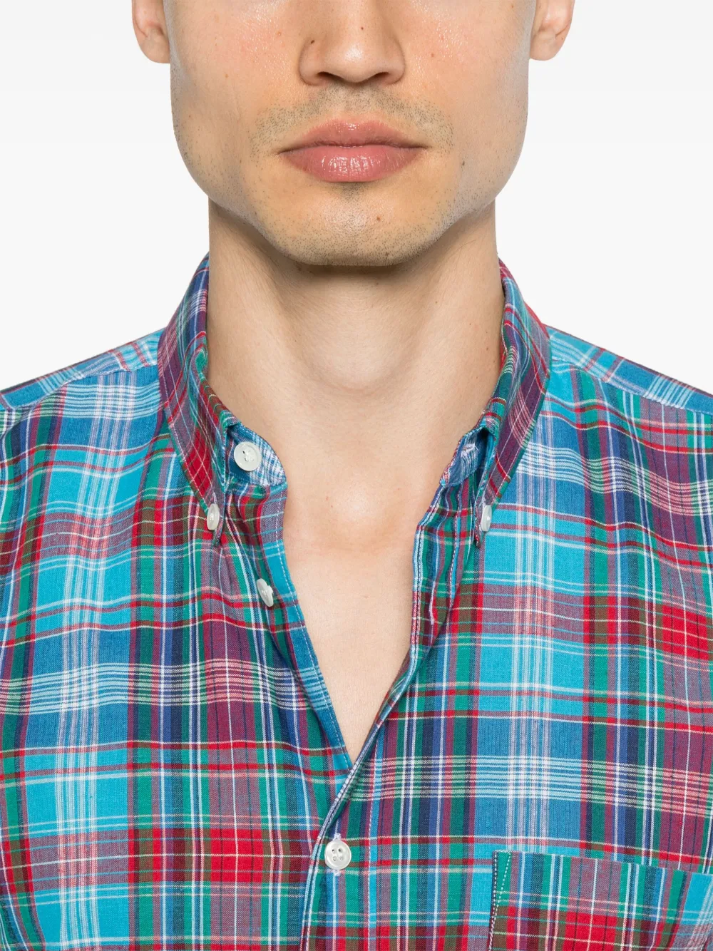 Comme Des Garçons Shirt Geruit overhemd Blauw