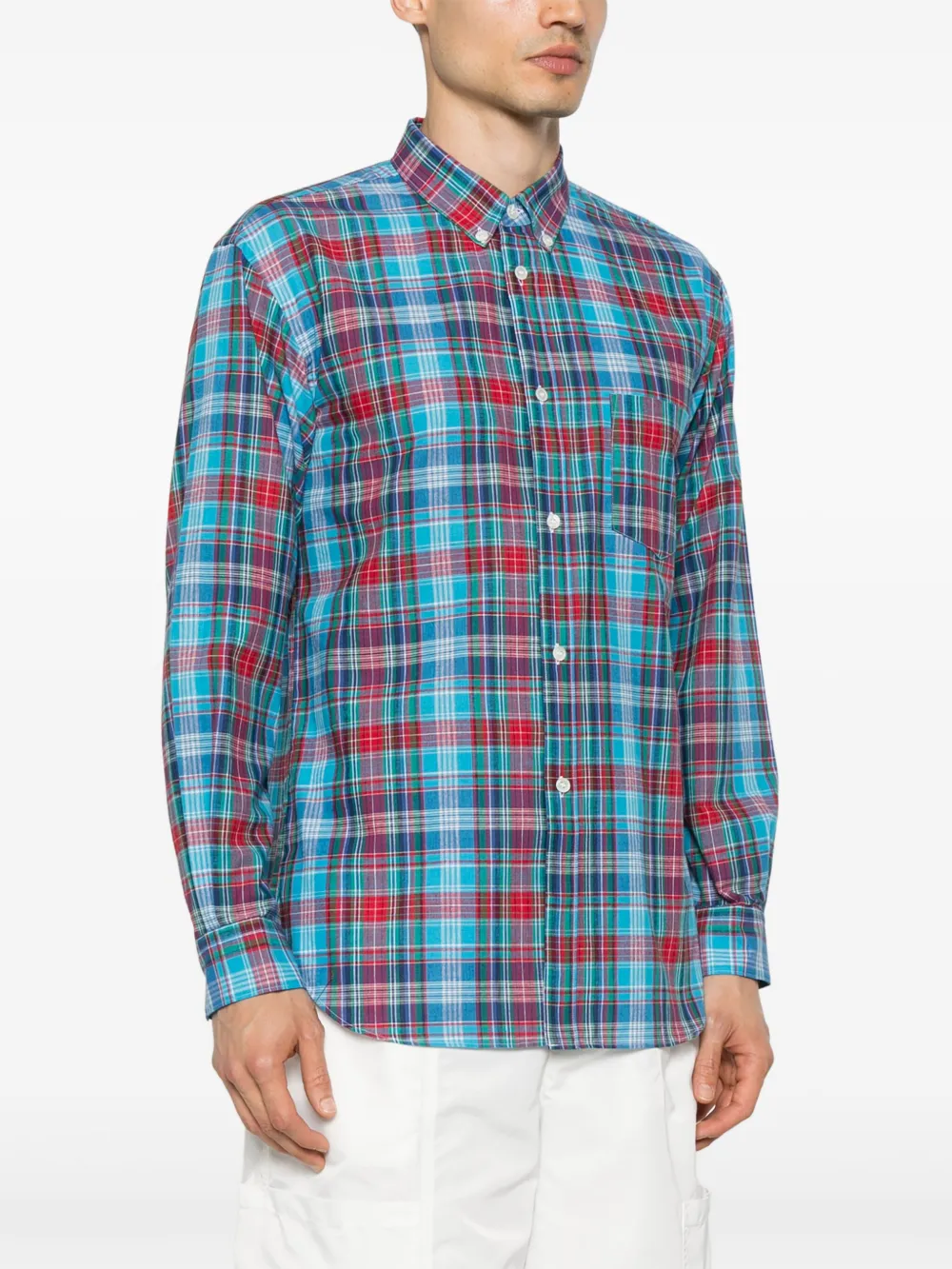 Comme Des Garçons Shirt Geruit overhemd Blauw