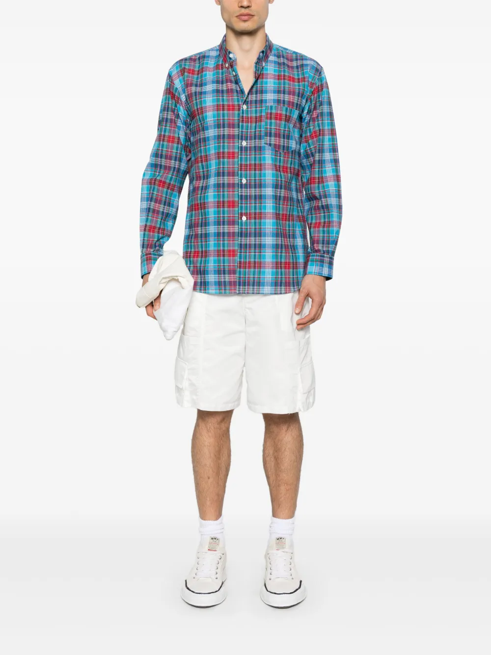 Comme Des Garçons Shirt Geruit overhemd - Blauw
