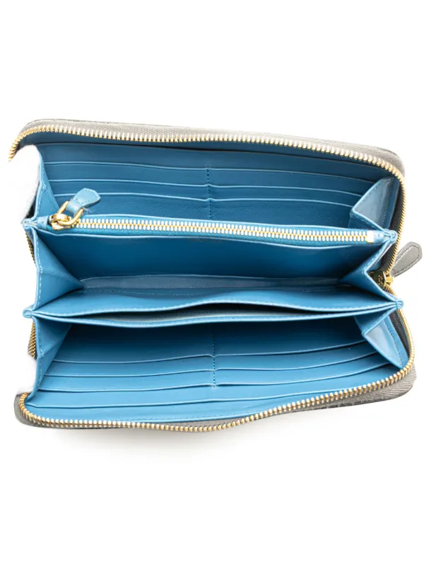 ★ PRADA ★ VITTELO DAINO ファスナー長財布 Prada Pre-Owned 2000-2024 Vitello Daino ファスナー長財布