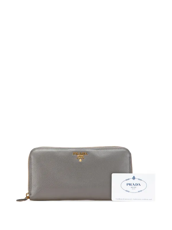★ PRADA ★ VITTELO DAINO ファスナー長財布 Prada Pre-Owned 2000-2024 Vitello Daino ファスナー長財布