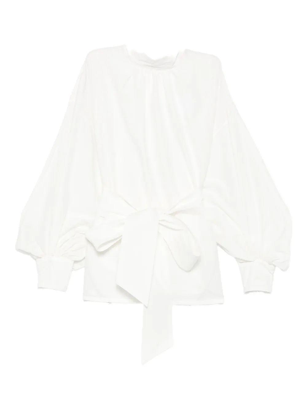 Zimmermann Tie-waist Blouse In White