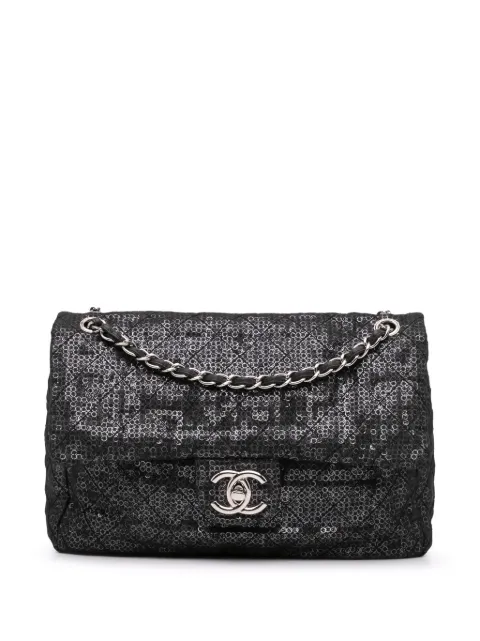 CHANEL Pre-Owned grand sac porté épaule Hidden Sequins Mesh Flap (2008-2009)
