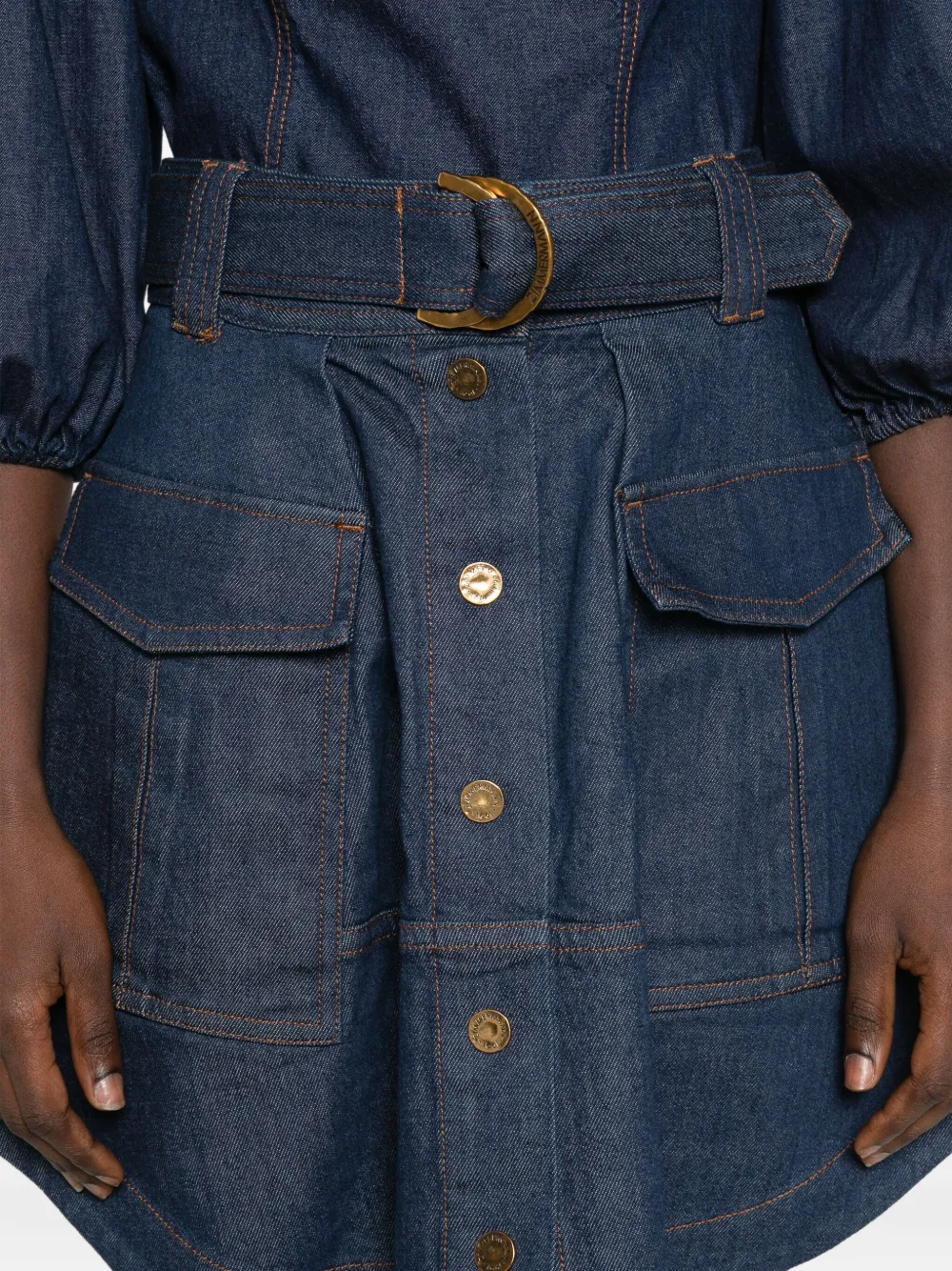 ZIMMERMANN Cargo rok met knoopsluiting Blauw