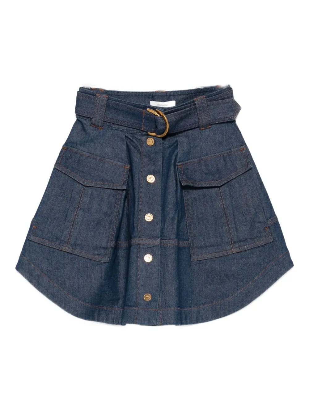 ZIMMERMANN button-fastening cargo skirt - ブルー ZIMMERMANN button-fastening cargo skirt - ブルー