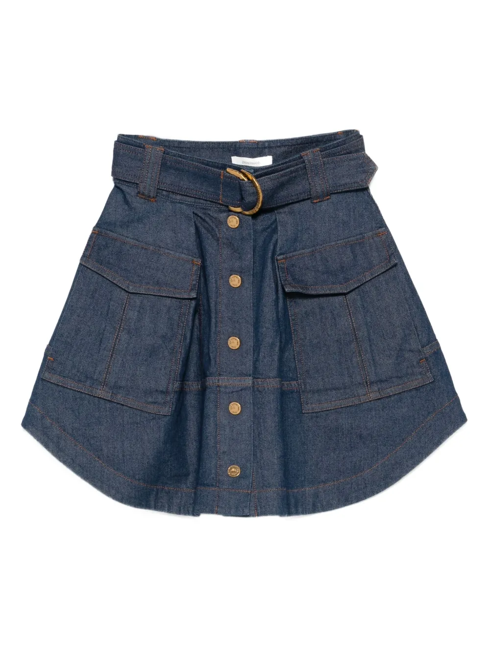 ZIMMERMANN ボタンカーゴスカート - ブルー ZIMMERMANN ボタンカーゴスカート - ブルー