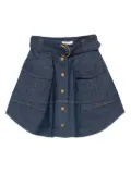 ZIMMERMANN button-fastening cargo skirt - Blue