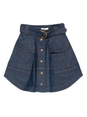 スカート ZIMMERMANN Woman Skirt Blue 1334SRS251 GRBLIKA Zimmermann - Matchmaker Blue Bandana Gathered Midi Skirt