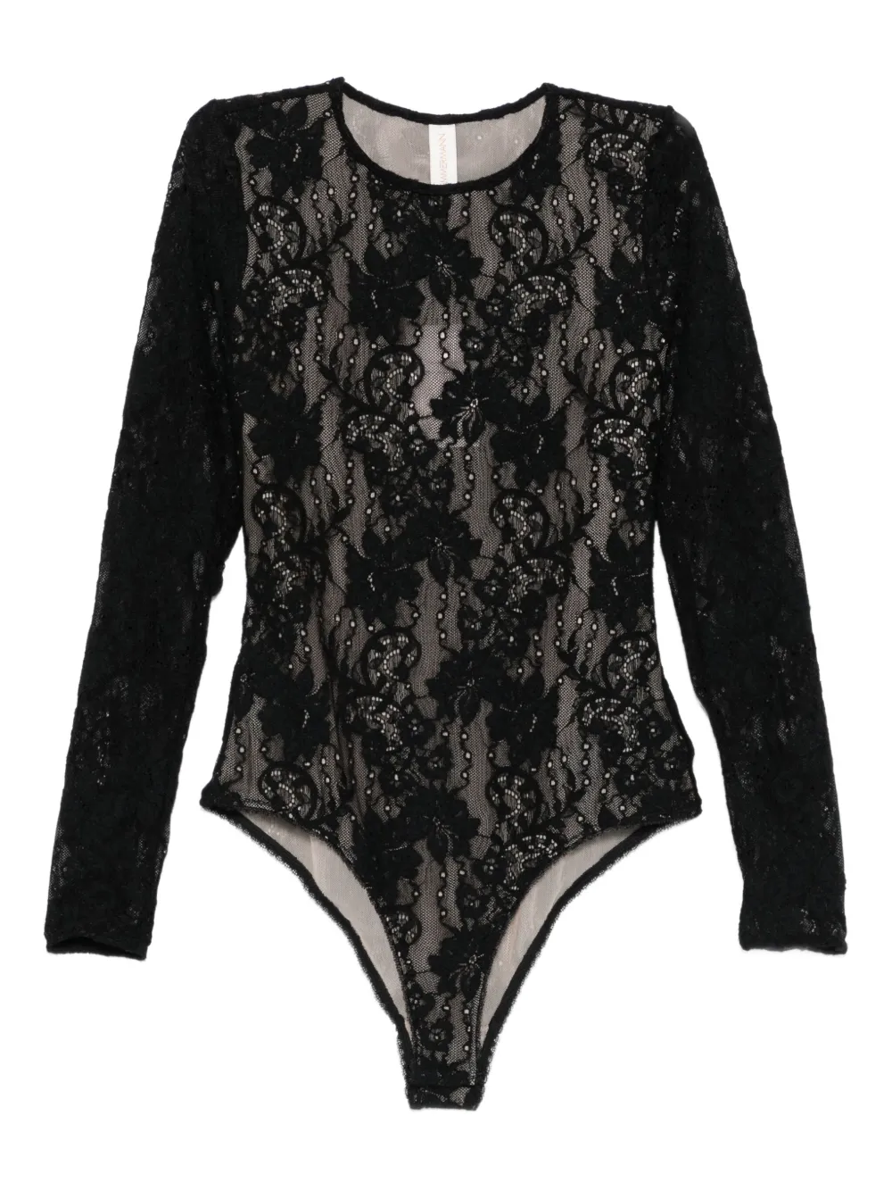 ZIMMERMANN Body met bloemenkant Zwart