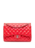CHANEL Pre-Owned 2015-2016 Jumbo Classic Patent Double Flap shoulder bag - Red