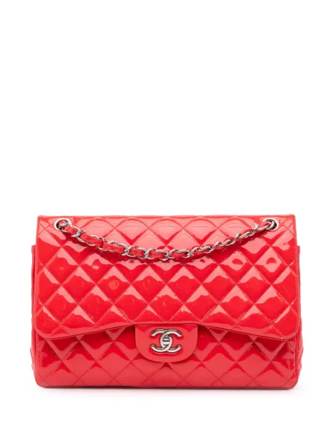 CHANEL Pre-Owned 2015-2016 jumbo Classic Double Flap Schultertasche aus Lackleder