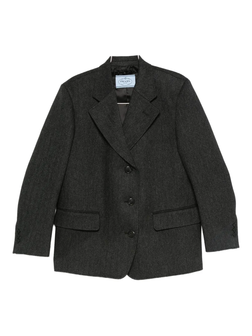 Prada Blazer met enkele rij knopen Grijs