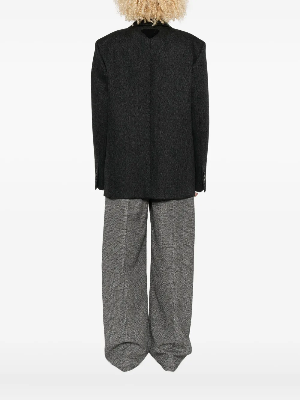 Prada Blazer met enkele rij knopen Grijs