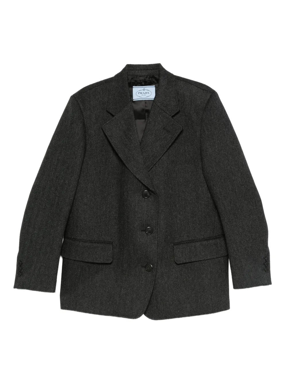 Prada Blazer met enkele rij knopen Grijs