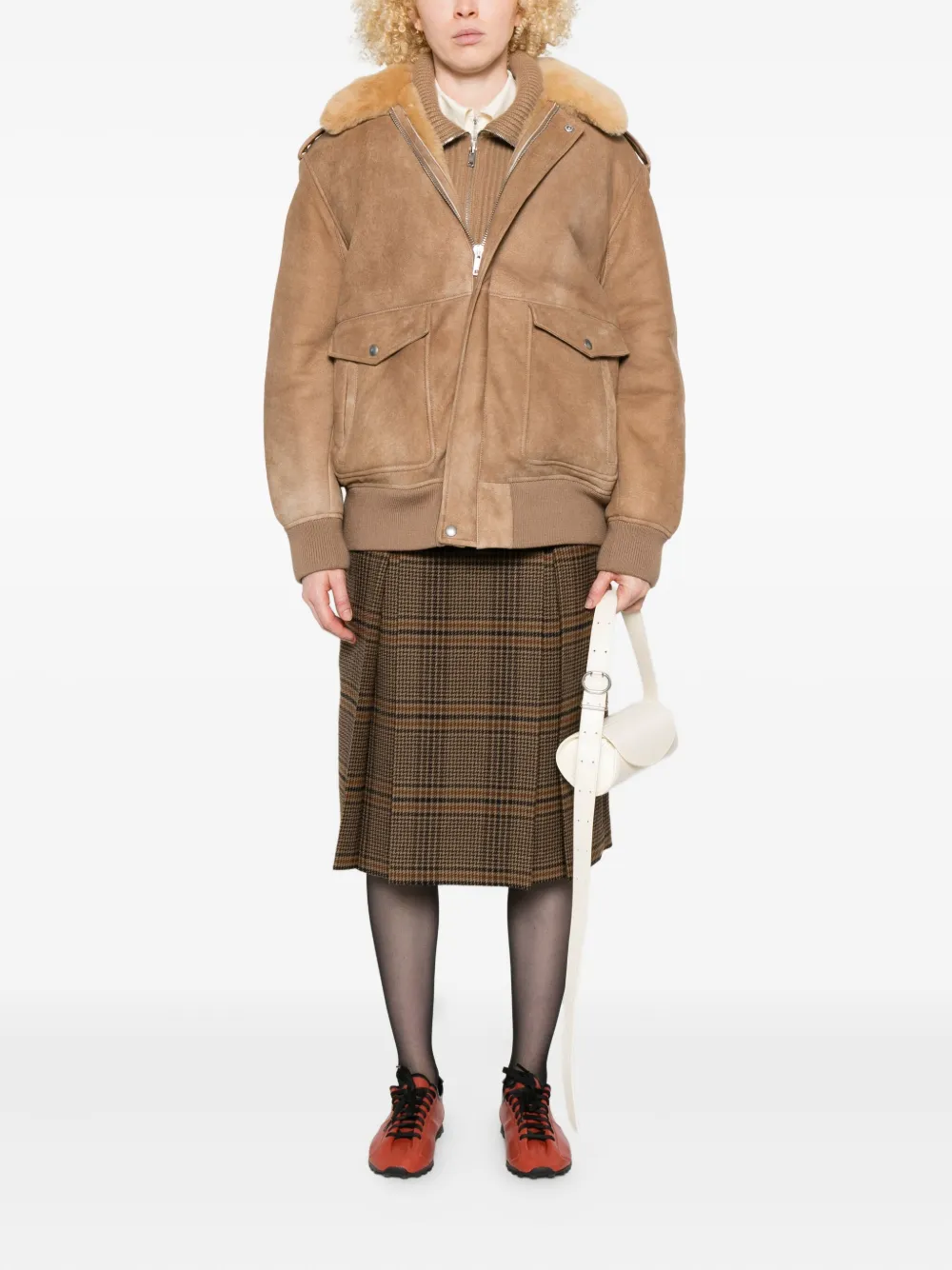 Prada Suède bomberjack Beige